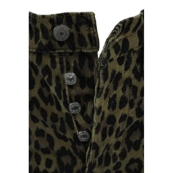 Levis Women Cropped Pants Brown Leopard Print 25in Inseam Size 24 - Picture 4 of 7